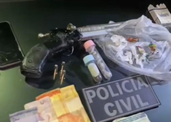 Homens com arma de fogo e drogas são apreendidos durante blitz na zona Sul de Teresina