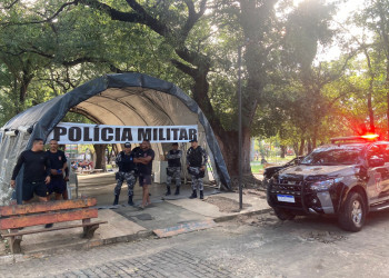 Segurança instala Posto de Comando na Praça da Bandeira após operação Interditados III