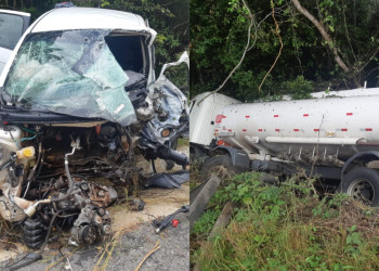 Motorista morre após colidir frontalmente com caminhão no interior do Piauí