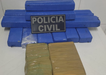 No Piauí, homem é preso transportando 13 kg de drogas dentro de táxi; suspeito vinha de SP