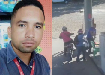 Câmera flagra momento em que gerente de posto é assassinado a tiros no Piauí; confira