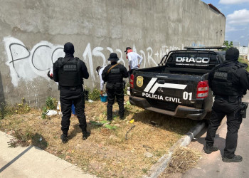 Polícia prende suspeito de tráfico durante remoção de pichações com alusão a facções em Teresina