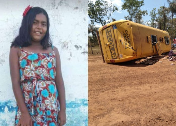 Aluna morre após ônibus escolar tombar na zona rural de José de Freitas, no Piauí