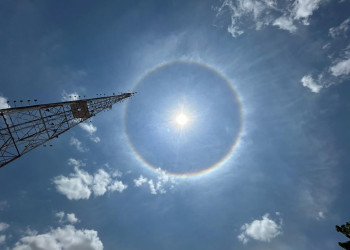 Halo Solar: fenômeno óptico é visto no céu de Teresina nesta quarta-feira