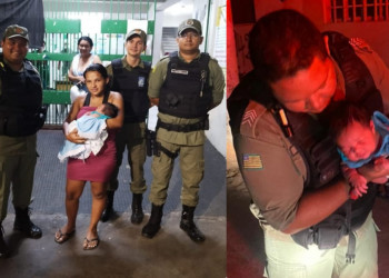 Policiais militares salvam bebê de apenas 15 dias engasgado em Teresina