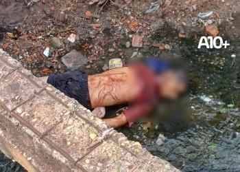 Corpo de jovem é encontrado em córrego com sigla PCC cravada nas costas em Timon, Maranhão