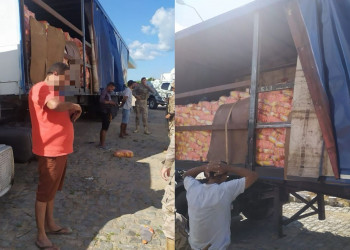 Carga de 66 toneladas de massa de milho furtada no Piauí é apreendida em PE