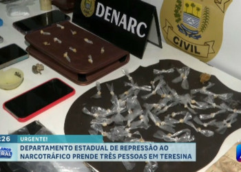 Três homens são presos suspeitos de envolvimento com tráfico de drogas em Teresina