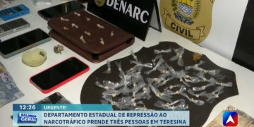 Três homens são presos suspeitos de envolvimento com tráfico de drogas em Teresina