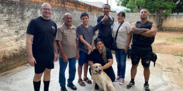 Após 8 anos, cadela que integrava o canil da PMPI se aposenta e ganha novo lar em Teresina