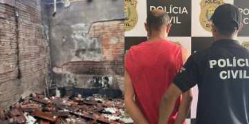 Homem é preso em flagrante após atear fogo na casa da ex-companheira no interior do Piauí