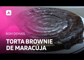 Aprenda a fazer torta de brownie de maracujá