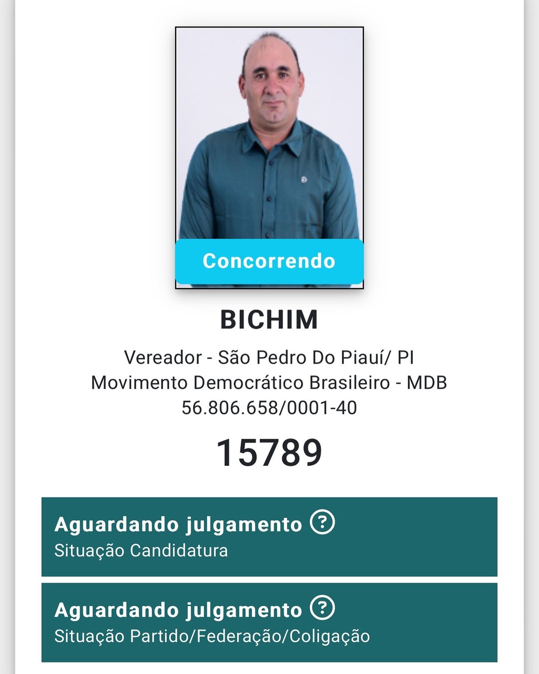 Candidato a vereador no Piauí