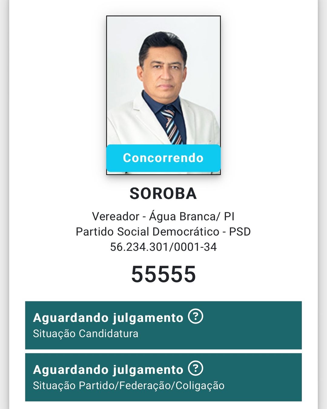 Candidato a vereador no Piauí