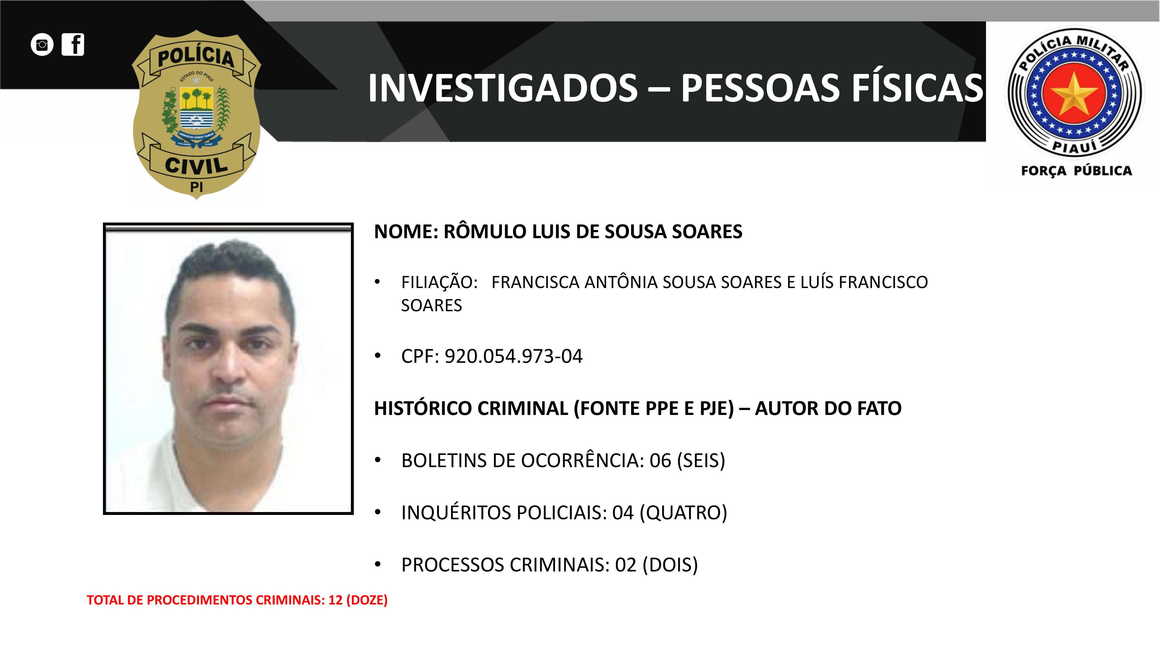 Organograma divulgado pela Polícia Civil do Piauí