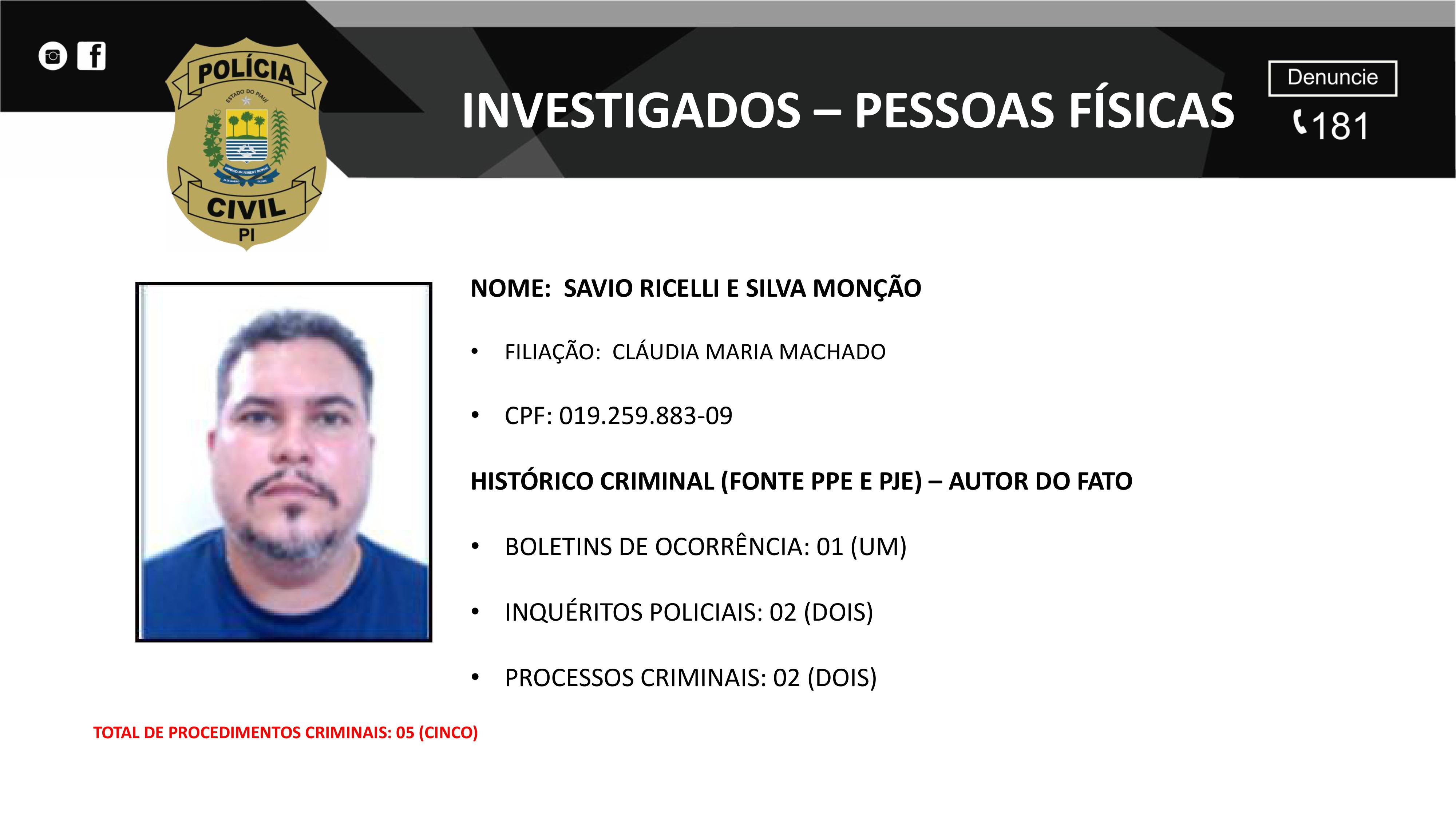 Organograma divulgado pela Polícia Civil do Piauí