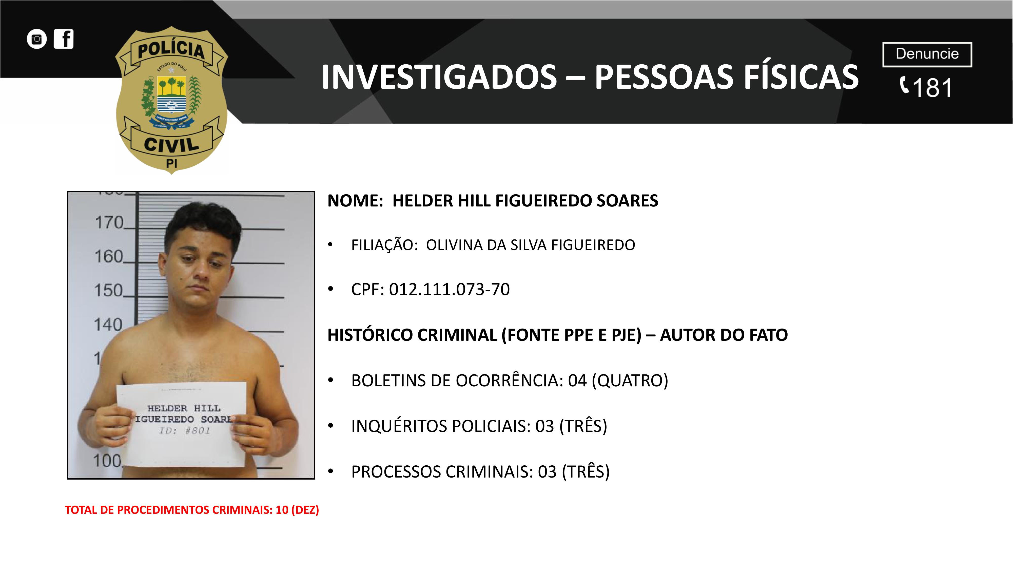 Organograma divulgado pela Polícia Civil do Piauí