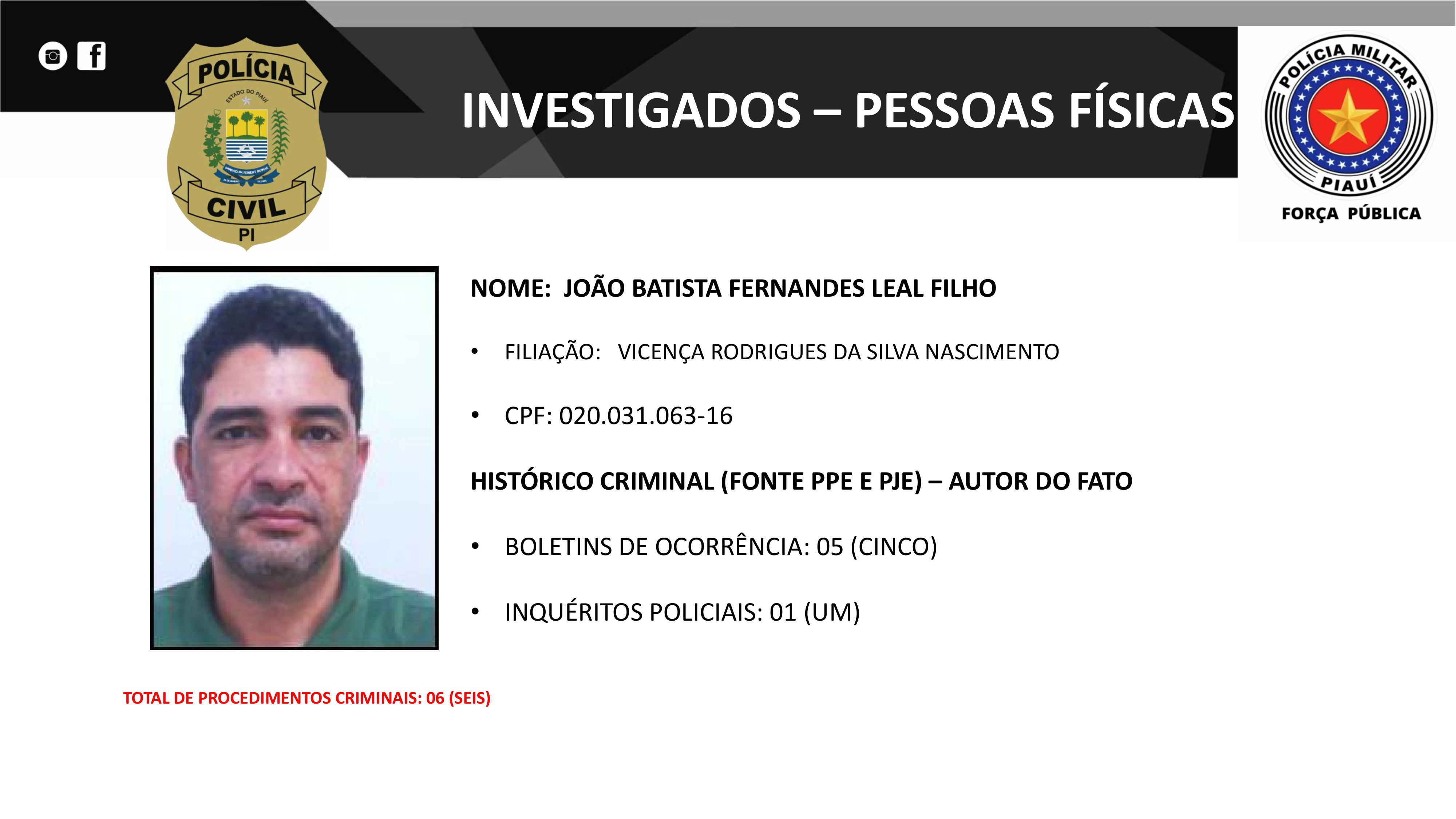 Organograma divulgado pela Polícia Civil do Piauí