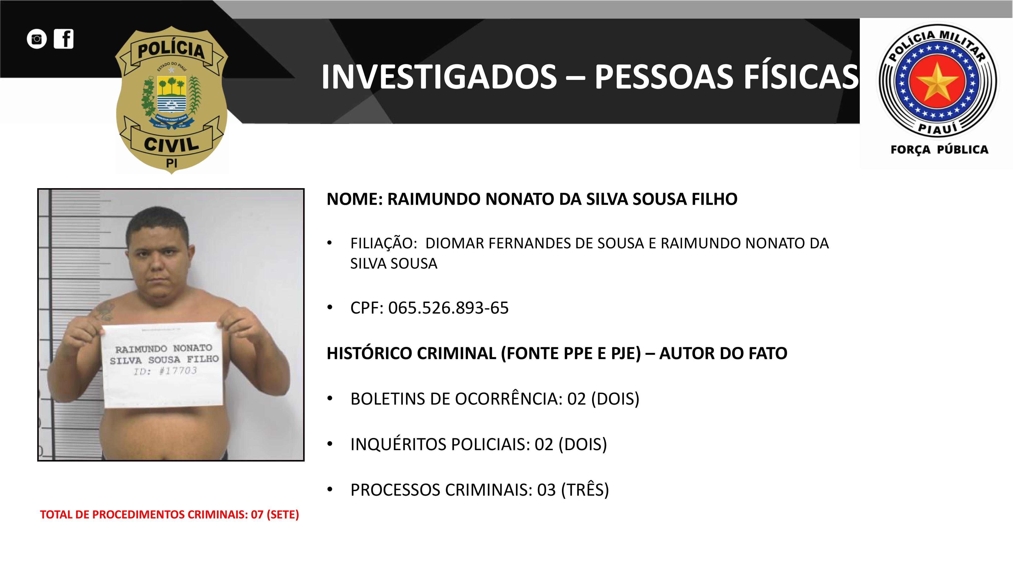 Organograma divulgado pela Polícia Civil do Piauí