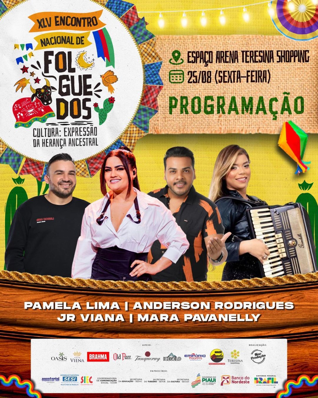 Programação do 45ª edição do Encontro Nacional de Folguedos