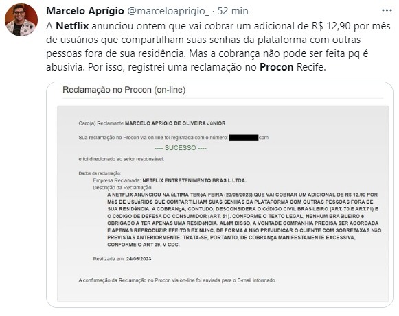 Como funciona a cobrança da taxa pelo compartilhamento de senha da