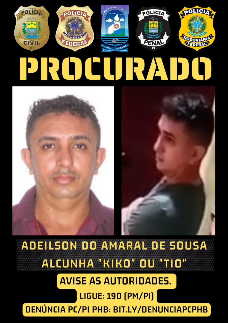 Polícia divulga fotos da ‘família Amaral’, faccionados do CV foragidos e alvos de operação no Piauí