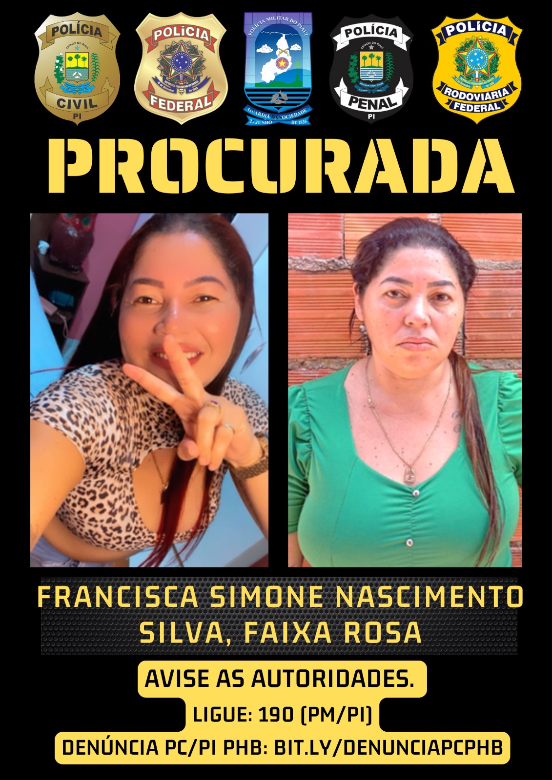 Polícia divulga fotos da ‘família Amaral’, faccionados do CV foragidos e alvos de operação no Piauí