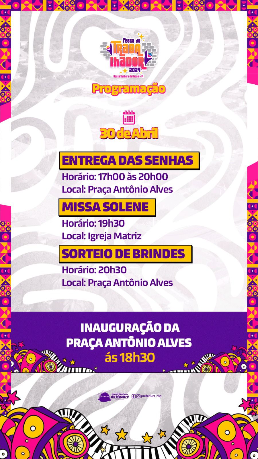 Programação em Nossa Senhora de Nazaré-PI