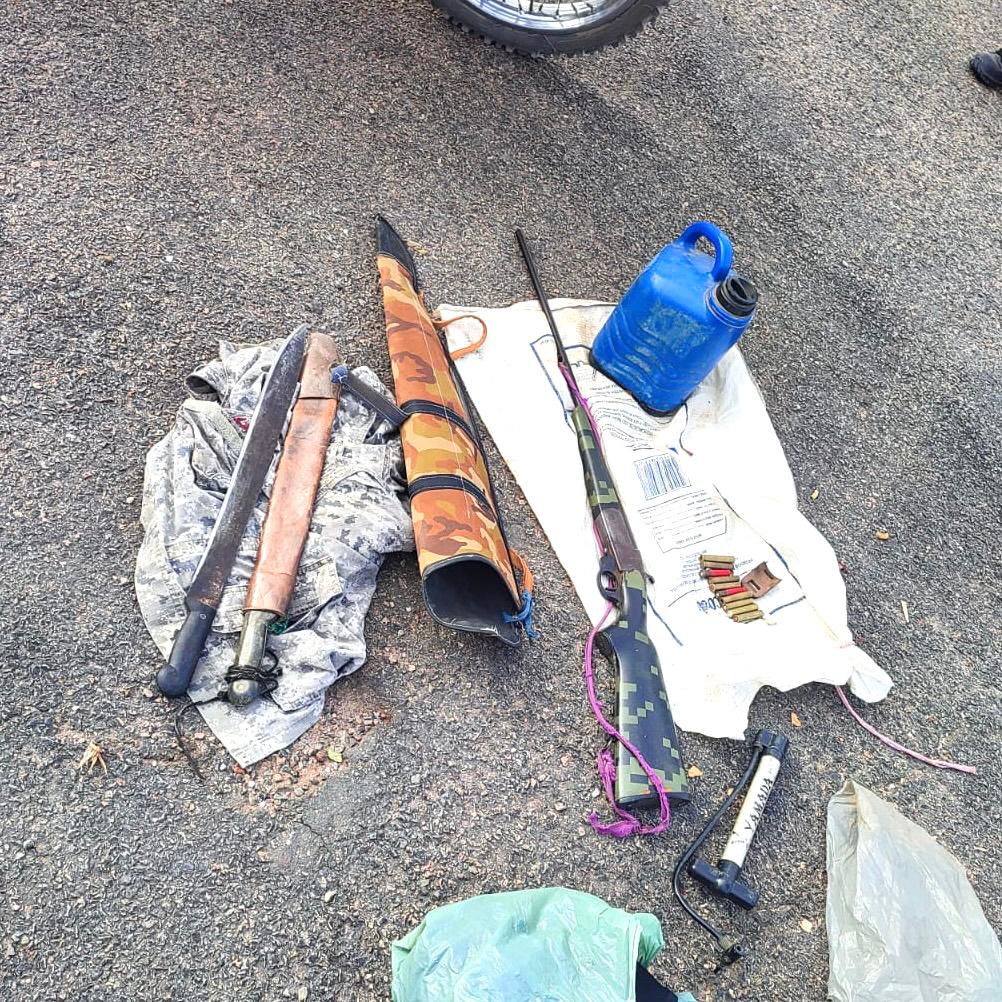Armas, motos e animais silvestres abatidos são apreendidos em Operação no Parque Serra das Confusões