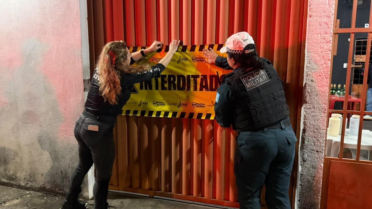 Alvos de denúncias, dois estabelecimentos são interditados durante Operação Silêncio e Paz em Teresina